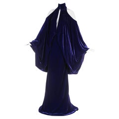 Jean Louis Scherrer Haute Couture purple velvet evening dress, A/W 2005 at  1stDibs