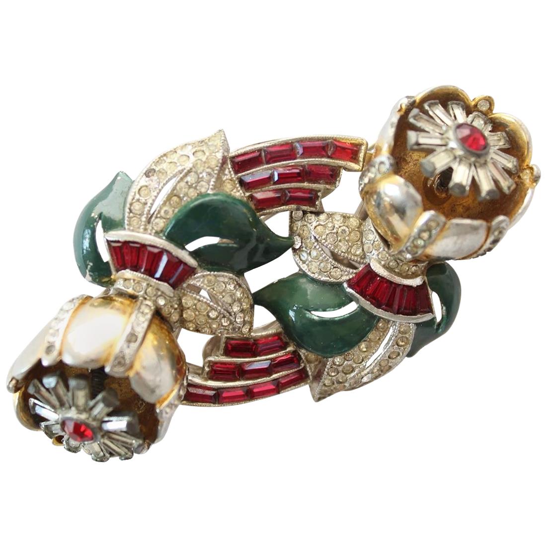 1930s / 40s Coro Doublette Tremblant Brooch