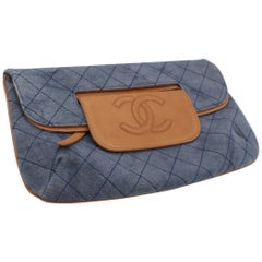 Vintage Chanel denim Clutch / Handbag