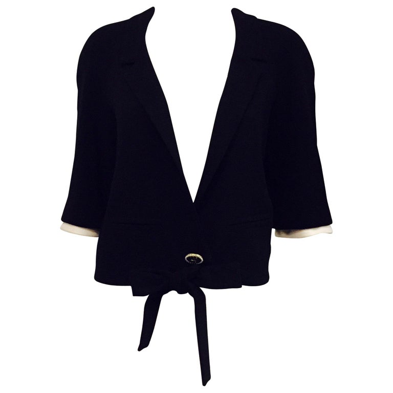 chanel black and white jacket womens