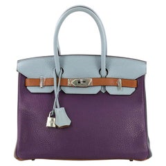 Hermes Birkin Handbag Arlequin Clemence 30