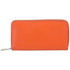 Louis Vuitton Orange Epi Leather Leather Epi Zippy Wallet France