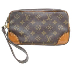 Louis Vuitton Marly Dragonne Monogram Pm 869461 Brown Coated Canvas Clutch