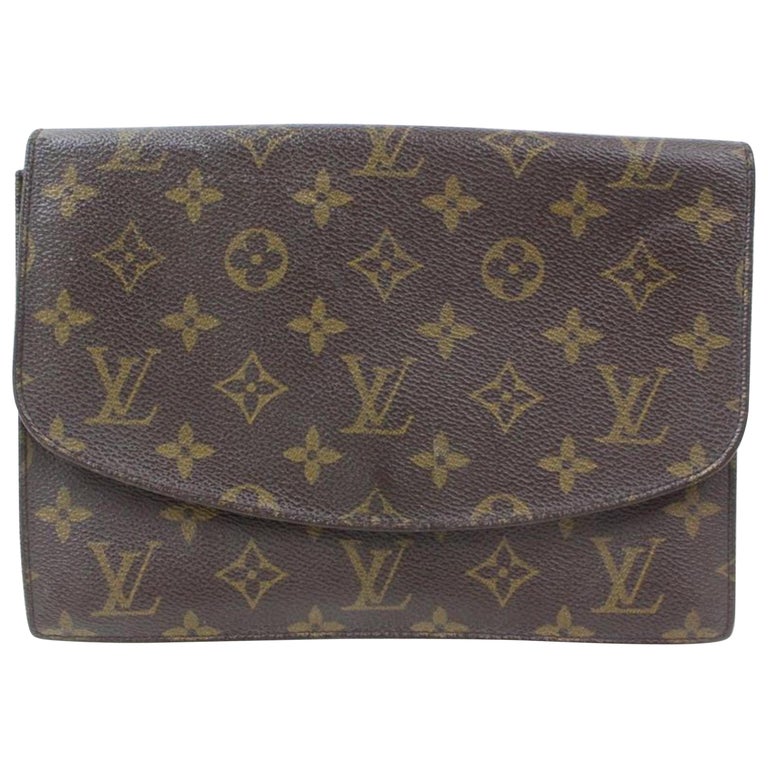 Louis Vuitton Pochette Rabat Monogram Mule Sac Envelope 869014 Brown Clutch For Sale at 1stdibs