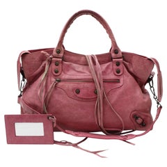Balenciaga The City 2way 868533 Pink Leather Shoulder Bag
