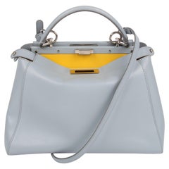 Fendi Peekaboo Yellow Lined Bag - baby blue