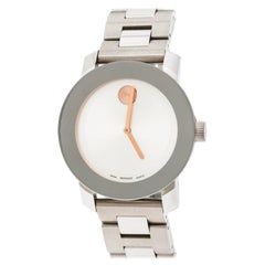 Movado Silver Stainless Steel Bold MB.01.3.14.6037 Men's Wristwatch 36 mm
