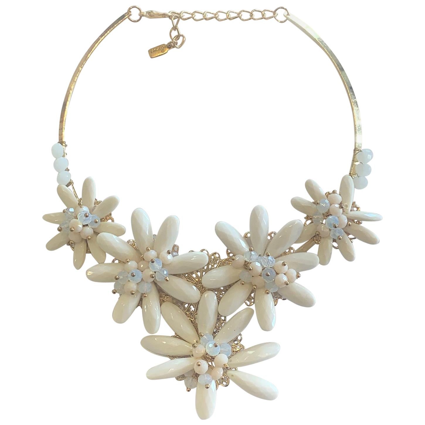 Authentic 1980s Escada Daisy Necklace For Sale