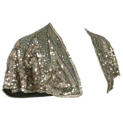 1930s Silver Sequin Capelet