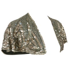 1930s Silver Sequin Capelet 