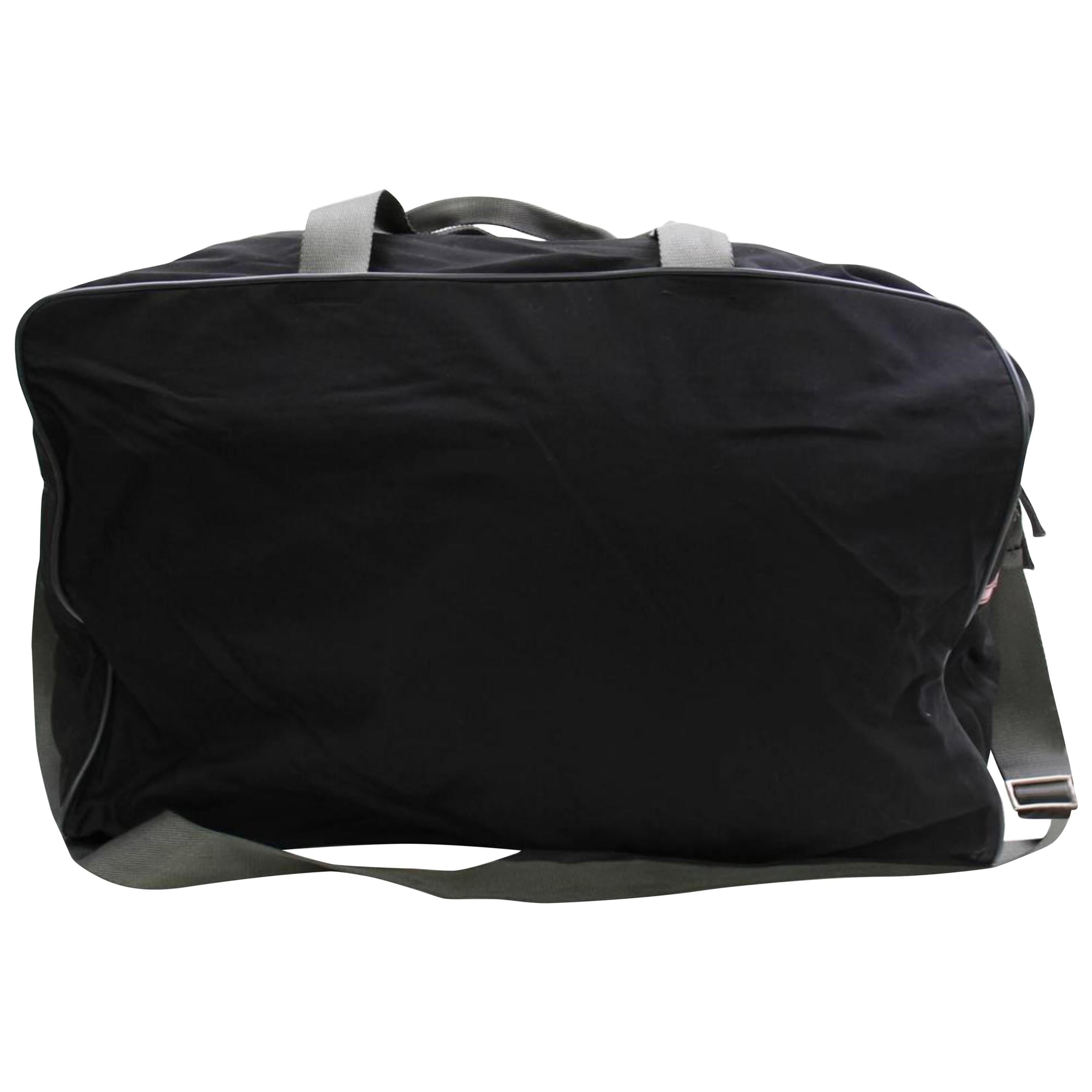 Prada Tessuto 2way Sports Luggage Duffle 868426 Black Nylon Weekend/Travel Bag For Sale