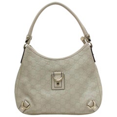 Gucci Ivory Guccissima D Ring Hobo 868308 Cream Leather Shoulder Bag