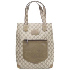 Vintage Gucci Monogram Gg Supreme Shopper 868155 Brown Coated Canvas Tote