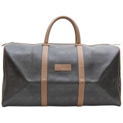 Dior Trotter Signature Oblique Boston Duffle 868005 Black Canvas Travel Bag