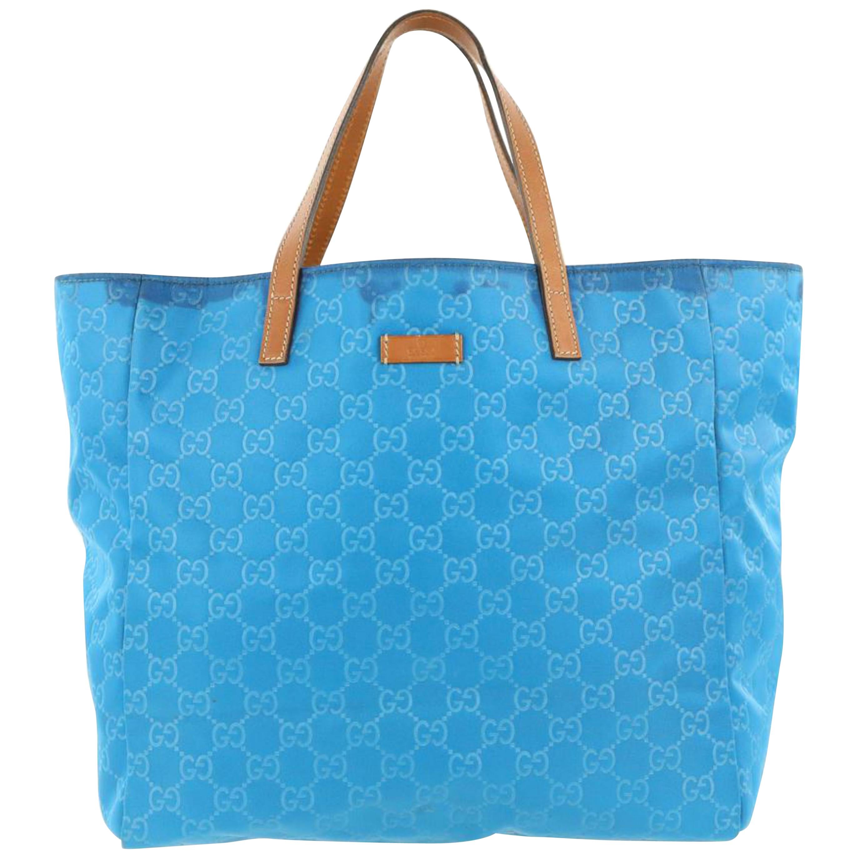 Gucci Shopping Blue Canvas Tote 867355 For Sale