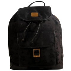 Vintage MCM Monogram Visetos 869656 Black Nylon Backpack