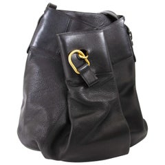 Delvaux Black Leather Faust Bag