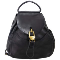 Delvaux grand sac à dos Lucifer bleu foncé