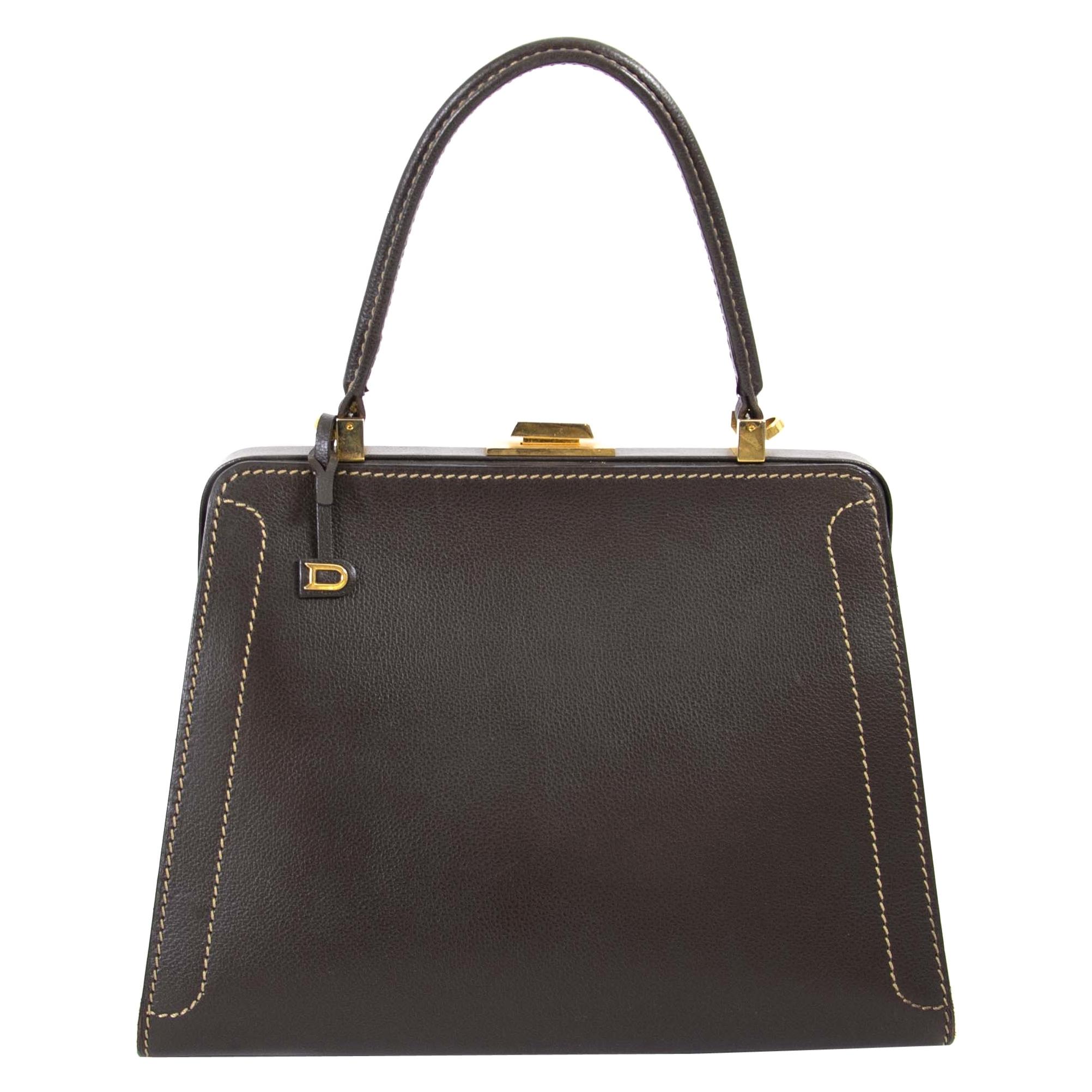 Delvaux Brown Classico PM Jumping Bag at 1stDibs
