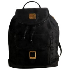 MCM Monogram Visetos 869449 Black Nylon Backpack