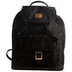 MCM Monogram Visetos 868831 Black Nylon Backpack