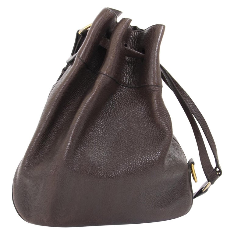 Delvaux Brown Leather Catogan Trotteur Bag at 1stDibs