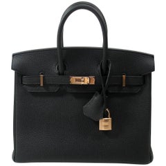 Hermes Birkin 25cm Black Togo Permabrass Hardware Year 2019 / BRAND NEW