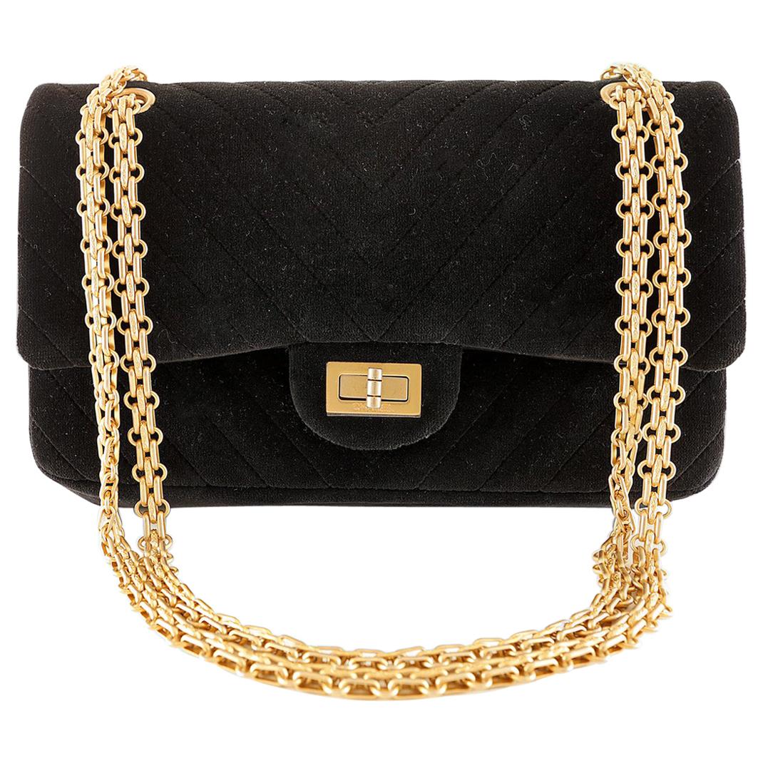 Chanel Black Velvet Medium Reissue Bag