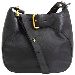 Delvaux Dark Blue Leather Shoulder Bag