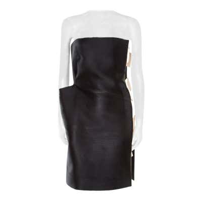 Lanvin Black and Silver Silk Gown- Circa 80's For Sale at 1stDibs