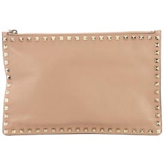 Valentino Rockstud Pouch Leather Large