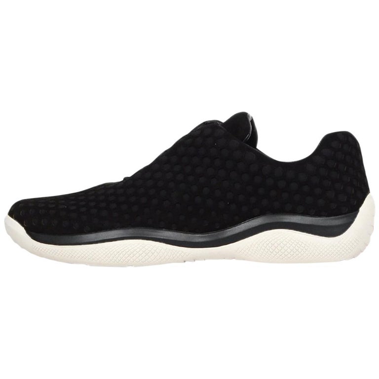 Prada Black Suede Hexagon Cut-Out Pattern Sneakers Sz 40 For Sale at ...