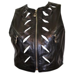 Gianni Versace Lifetime Cutout Leather Vest