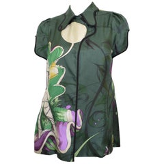 RARE Prada Silk Blouse with Fairy Print by James Jean