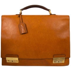 Delvaux Men's Vachetta Leather Briefcase