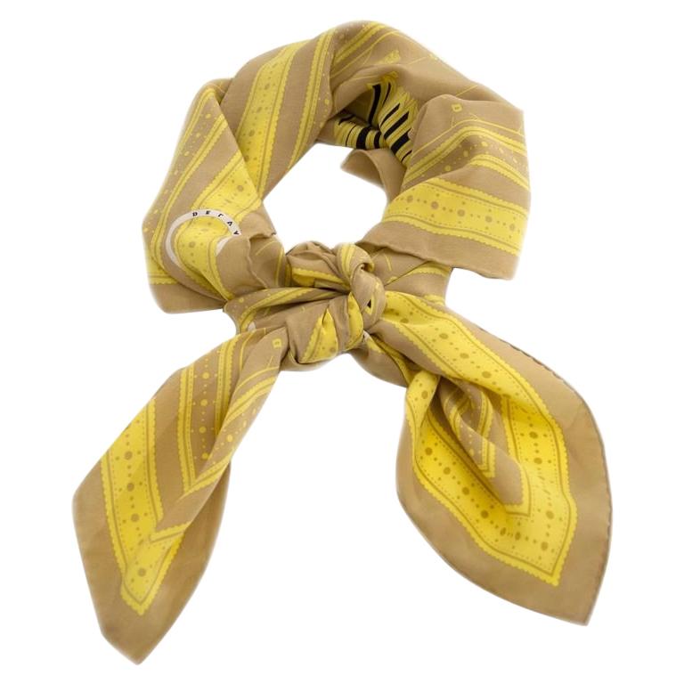 Delvaux Yellow Square Scarf at 1stdibs