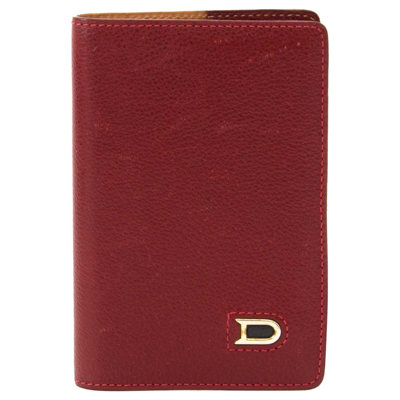 Delvaux Red Leather Passport Holder
