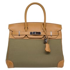 Hermès Bi-colour Toile 28cm Birkin Bag