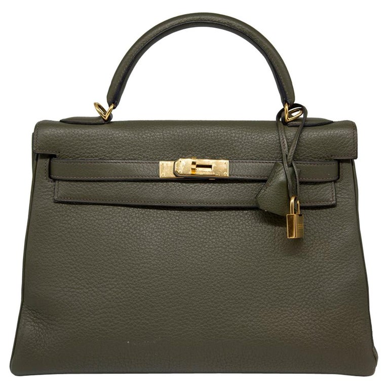Hermes Cano Togo Leather 32cm Kelly Bag
