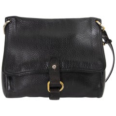 Delvaux Black Leather Fichu Shoulder Bag
