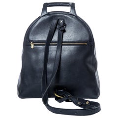 Delvaux Dark Blue Leather Backpack