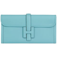 2015 Hermès Blau Celeste Swift Leder Jige Elan 29