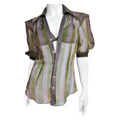 Jean Paul Gaultier Silk Shirt and Matching Bralette