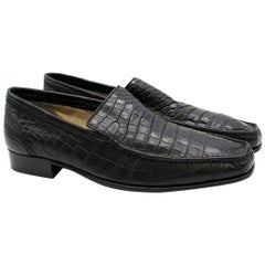 Stefano Ricci Black Leather Loafers US 9