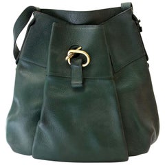 Delvaux Green Leather Faust Bag