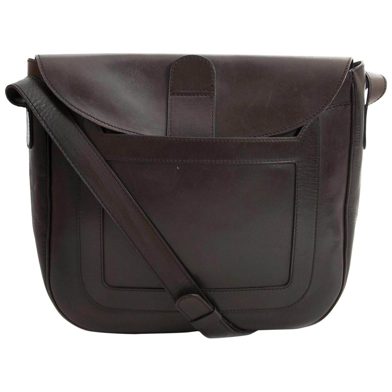 Delvaux Brown Shoulder Bag