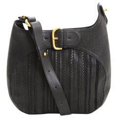 Delvaux Black Toile De Cuir Shoulder Bag