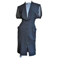 Thierry Mugler Short Sleeve Dress and Detachable Long Sleeves Dress