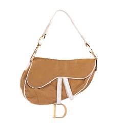 Christian Dior Saddle Beige Leather Bag