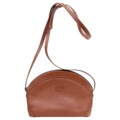 Vintage Gucci Interlocking Logo Gg Crossbody 868231 Brown Leather Messenger Bag